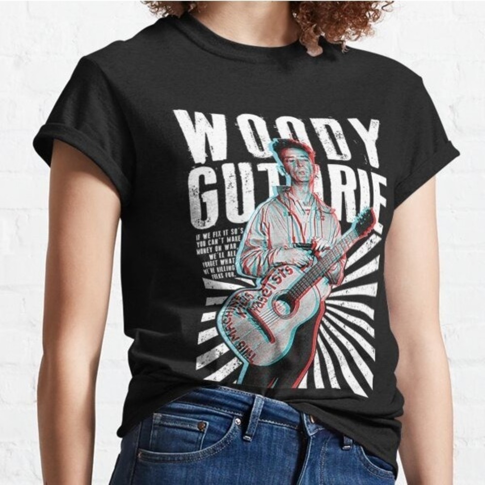 Woody Guthrie T-Shirts Unisex Black